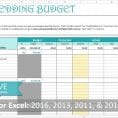 Wedding Expense Spreadsheet