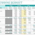 Wedding Expenses Spreadsheet