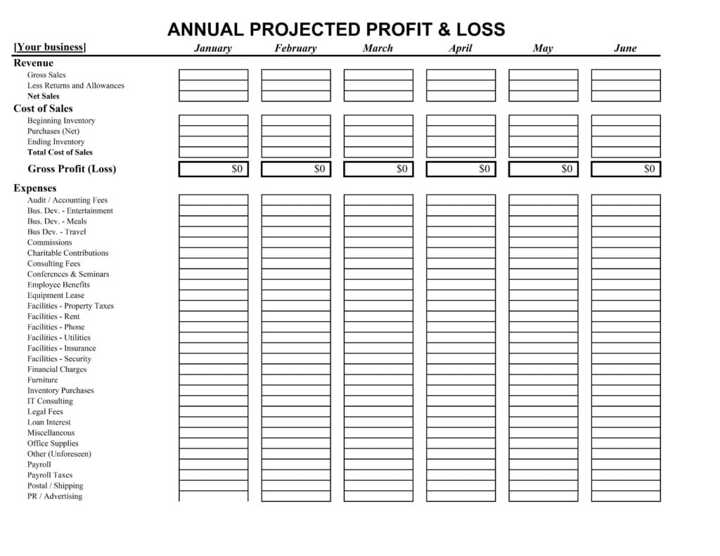 weekly profit and loss template excel1