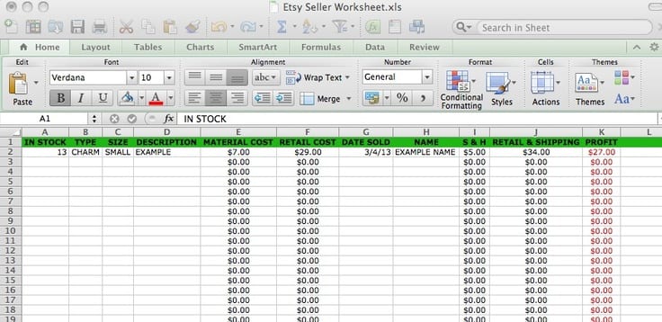 Bookkeeping Spreadsheet Templates 1