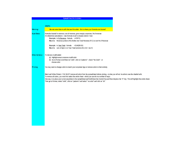 Free Excel Income Statement Template 1