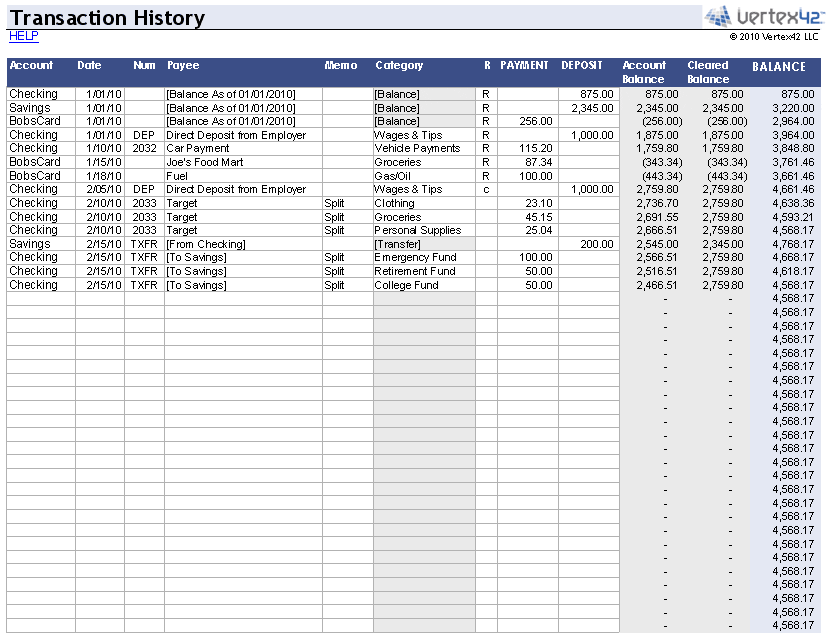 Microsoft Excel Spreadsheet Templates 1