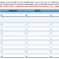 Monthly Income Statement Template Excel