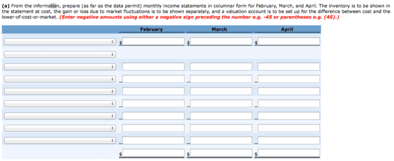 Monthly Income Statement Template Excel — excelxo.com