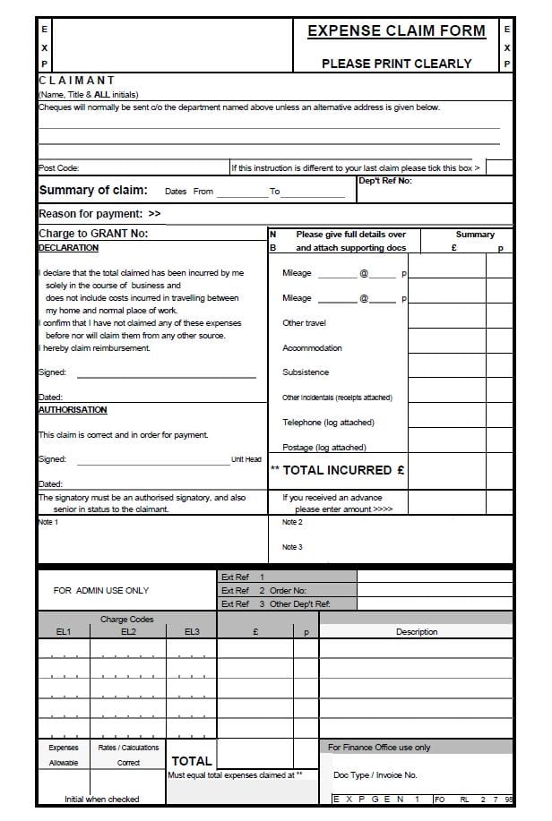 Simple Income And Expense Form 1
