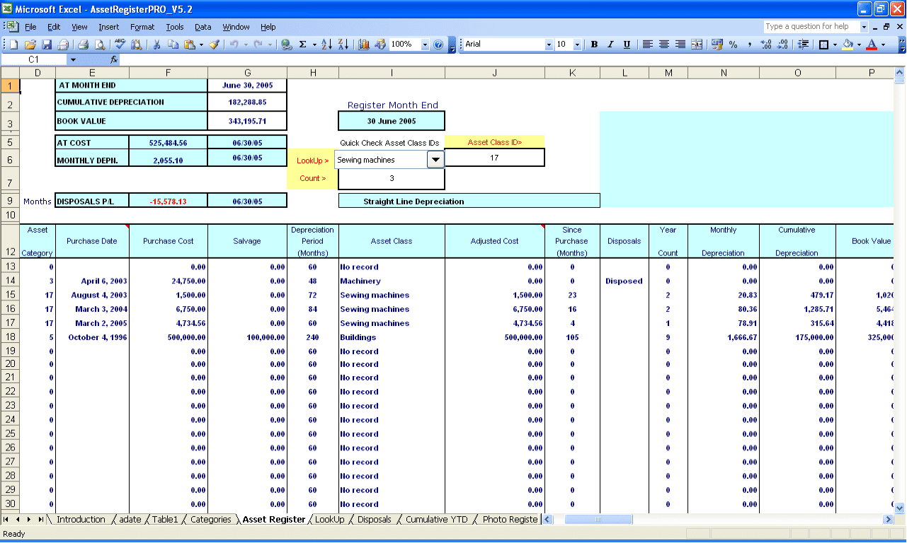 Asset Management Excel Format Download