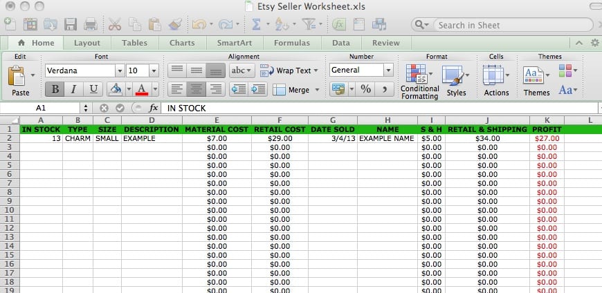 Bookkeeping Excel