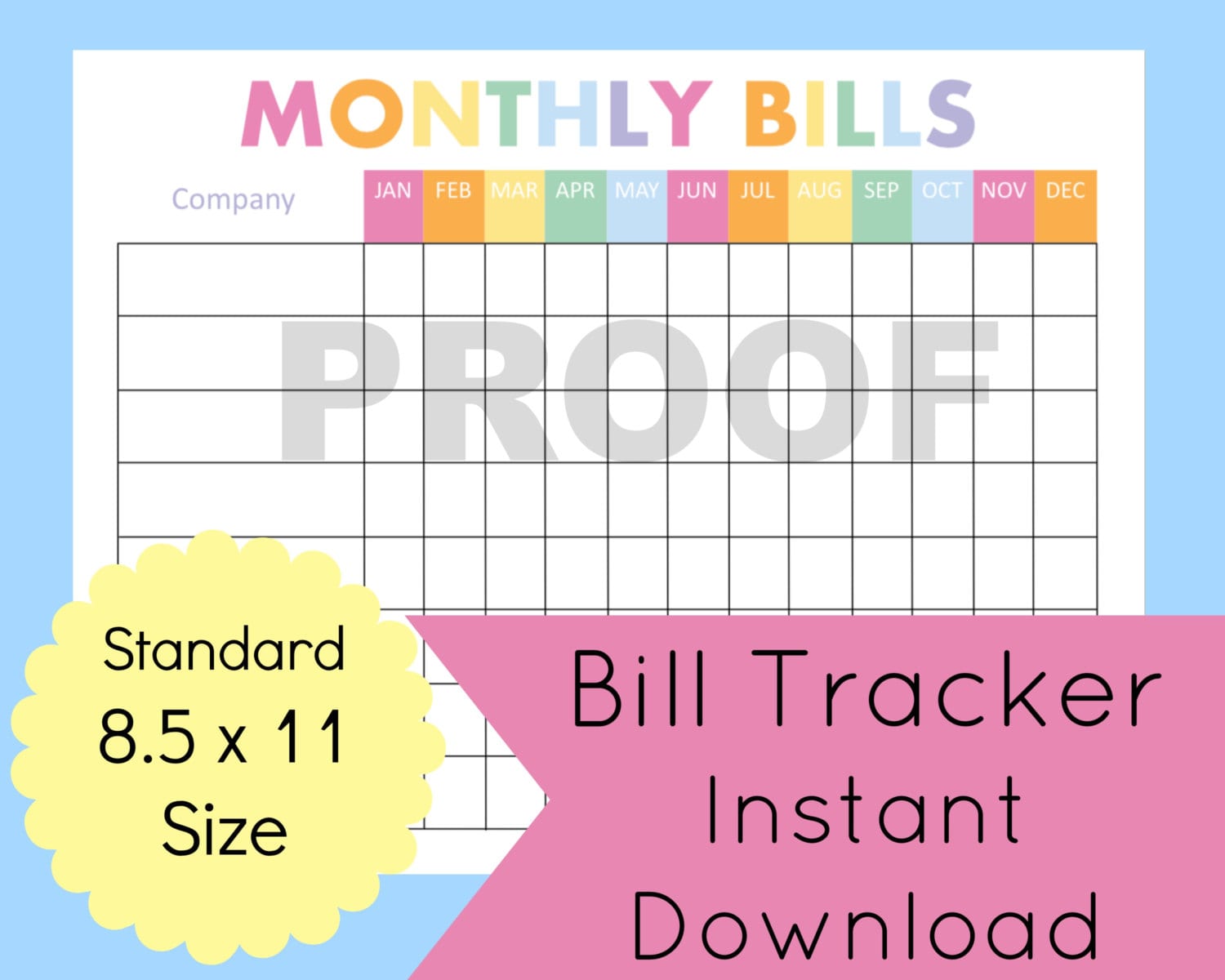 printable budget planner template