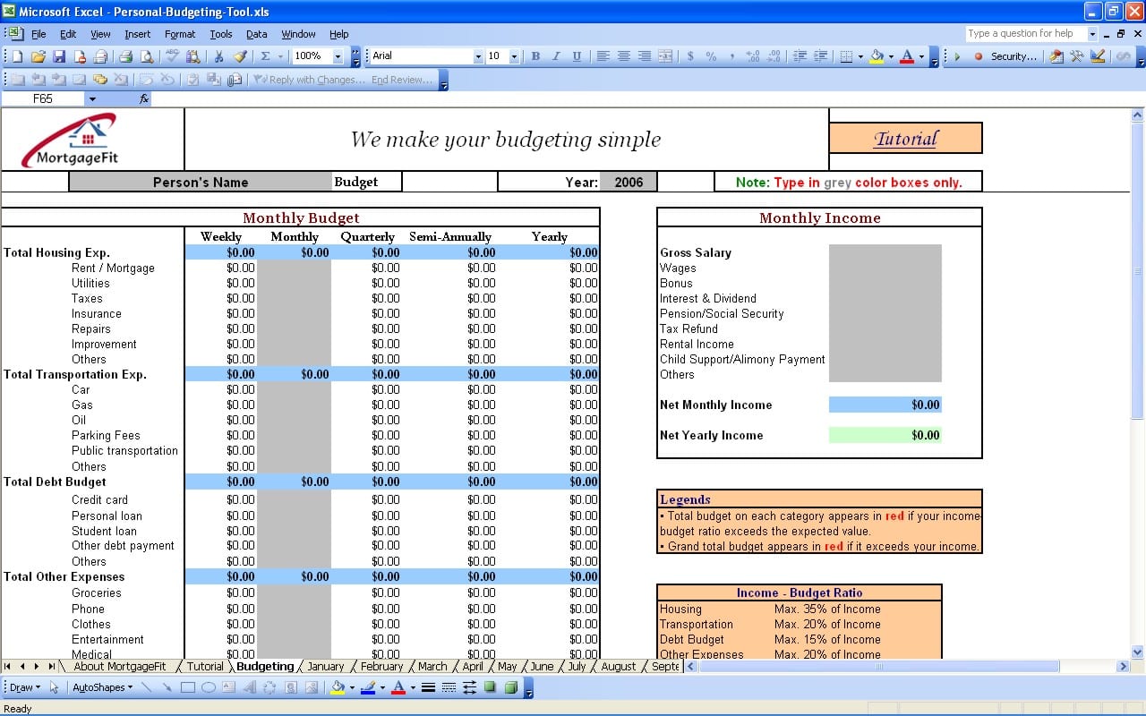 Budget Tools Free Download