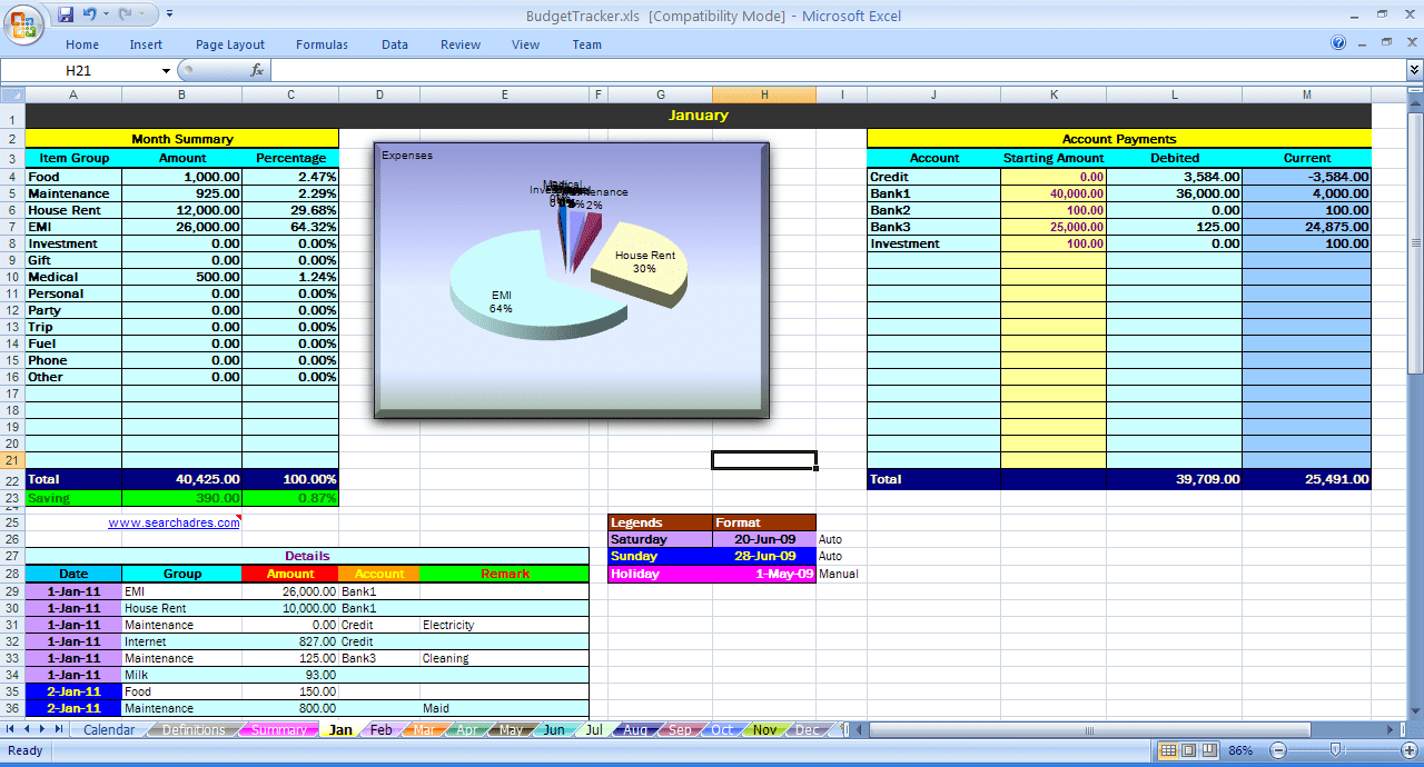 daily income and expense excel sheet — excelxo.com