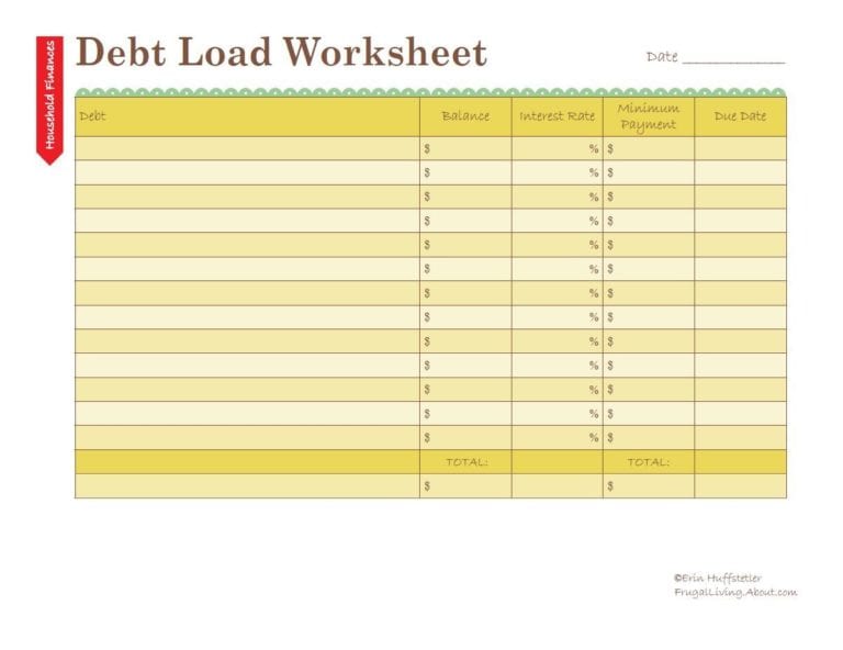 Debt Tracker Spreadsheet —