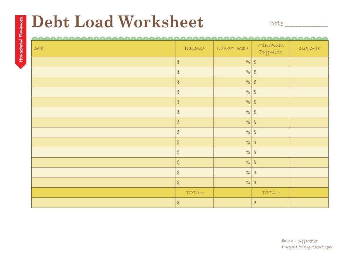 Debt Tracker Spreadsheet