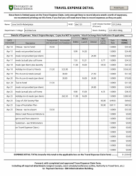 detailed expense report template