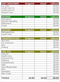 budget planner calendar excel