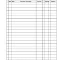 Excel Checkbook Register Budget Worksheet