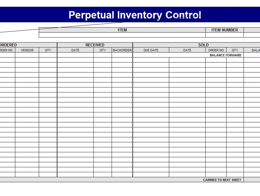 Basic Inventory Spreadsheet Template — excelxo.com