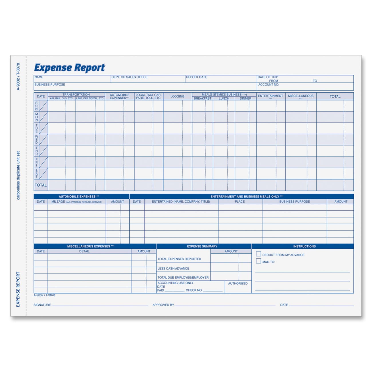 expense report 2018 template