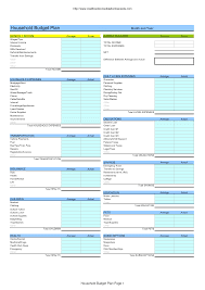 Family Budget Worksheet