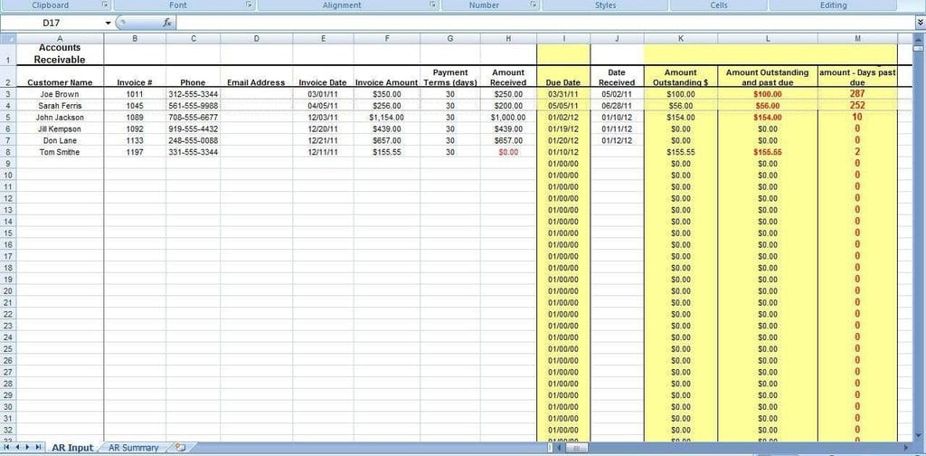 Free Excel Accounting Templates Download 1 1