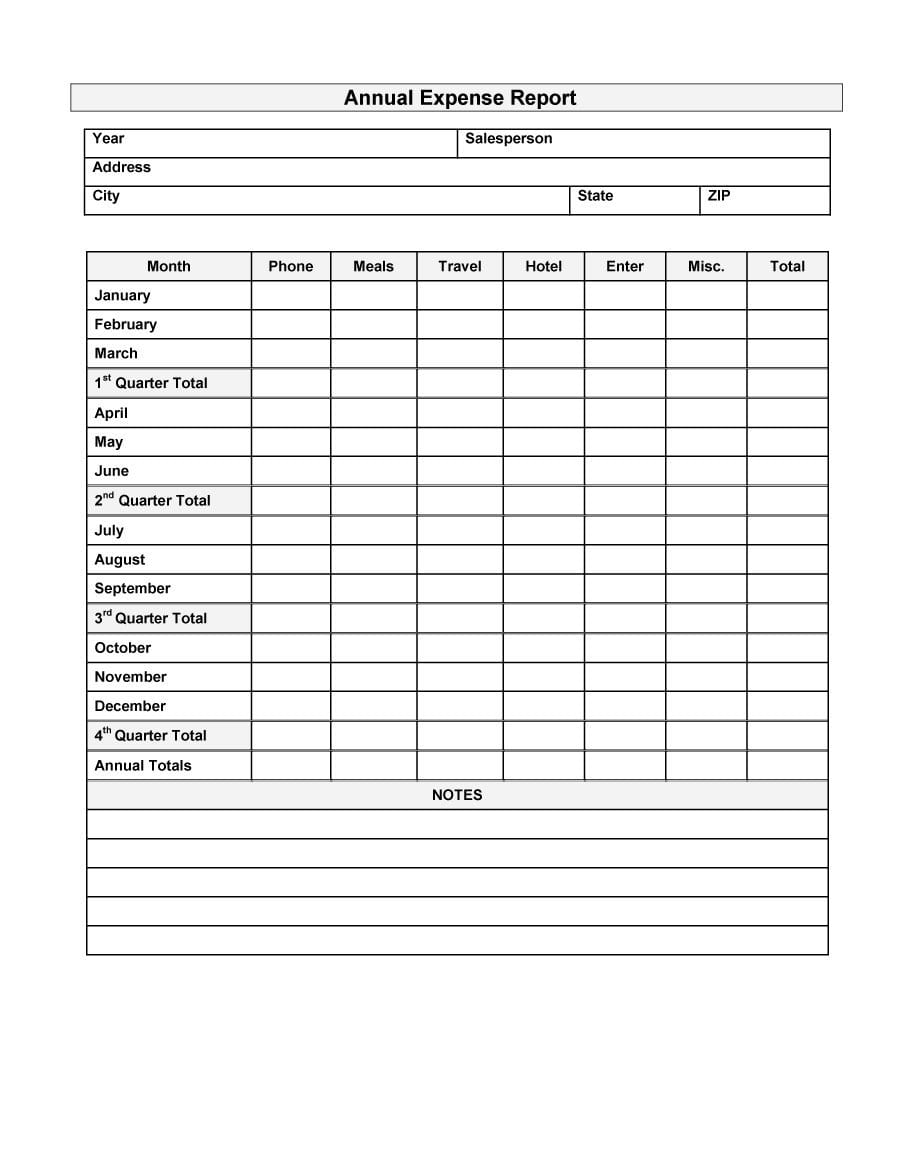 Microsoft Expense Report Template Free