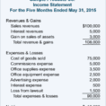 Monthly Balance Sheet