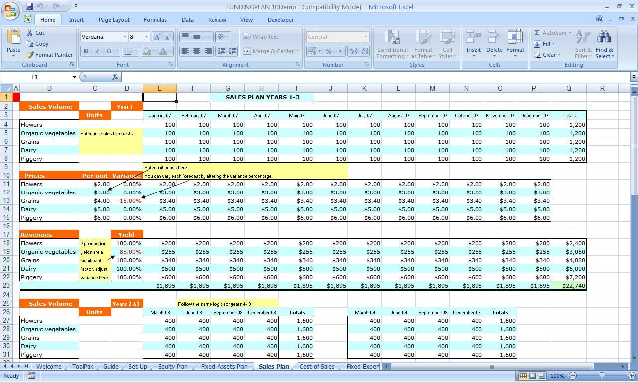 Monthly Budget Planner Excel