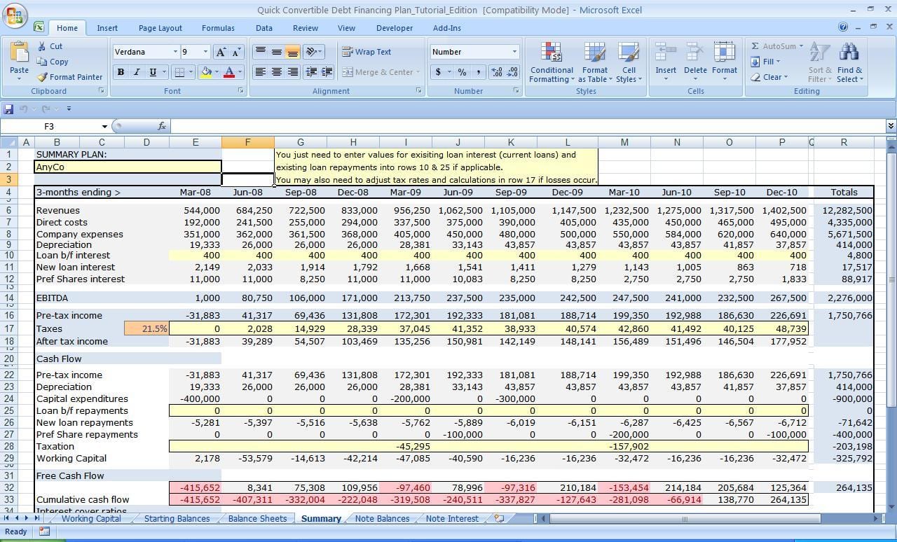 money planner budget