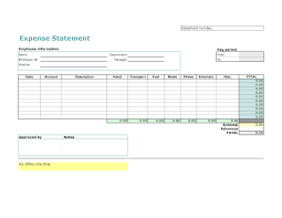 monthly office expense report template excel