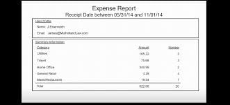Printable Expense Report