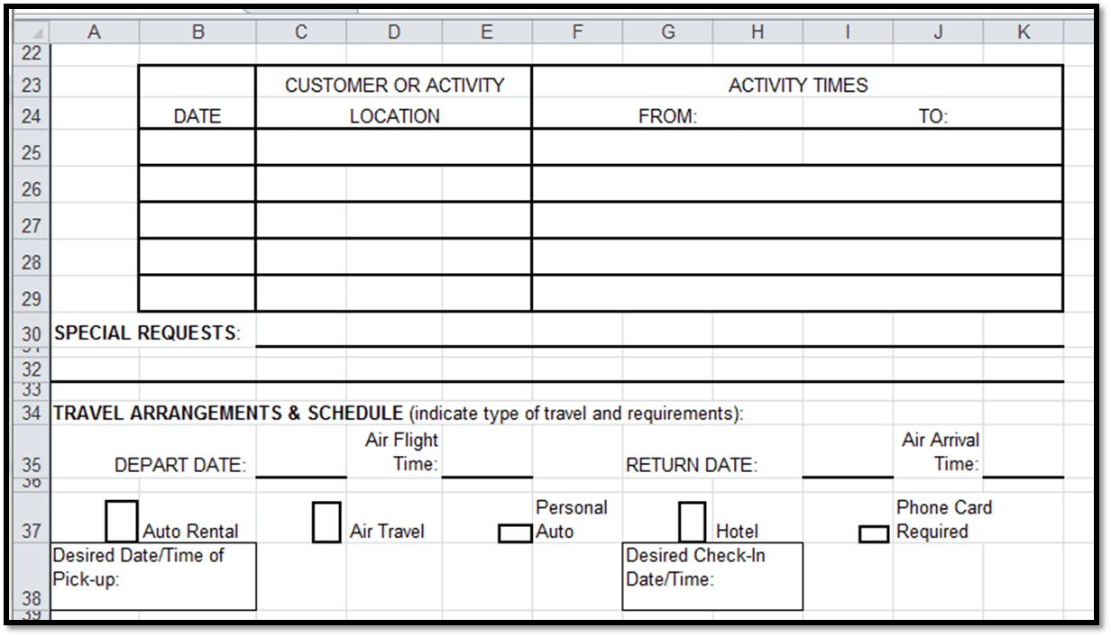 Sample Expense Reimbursement Form