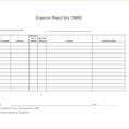 Sample Expense Report Form