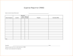 Sample Expense Report Form