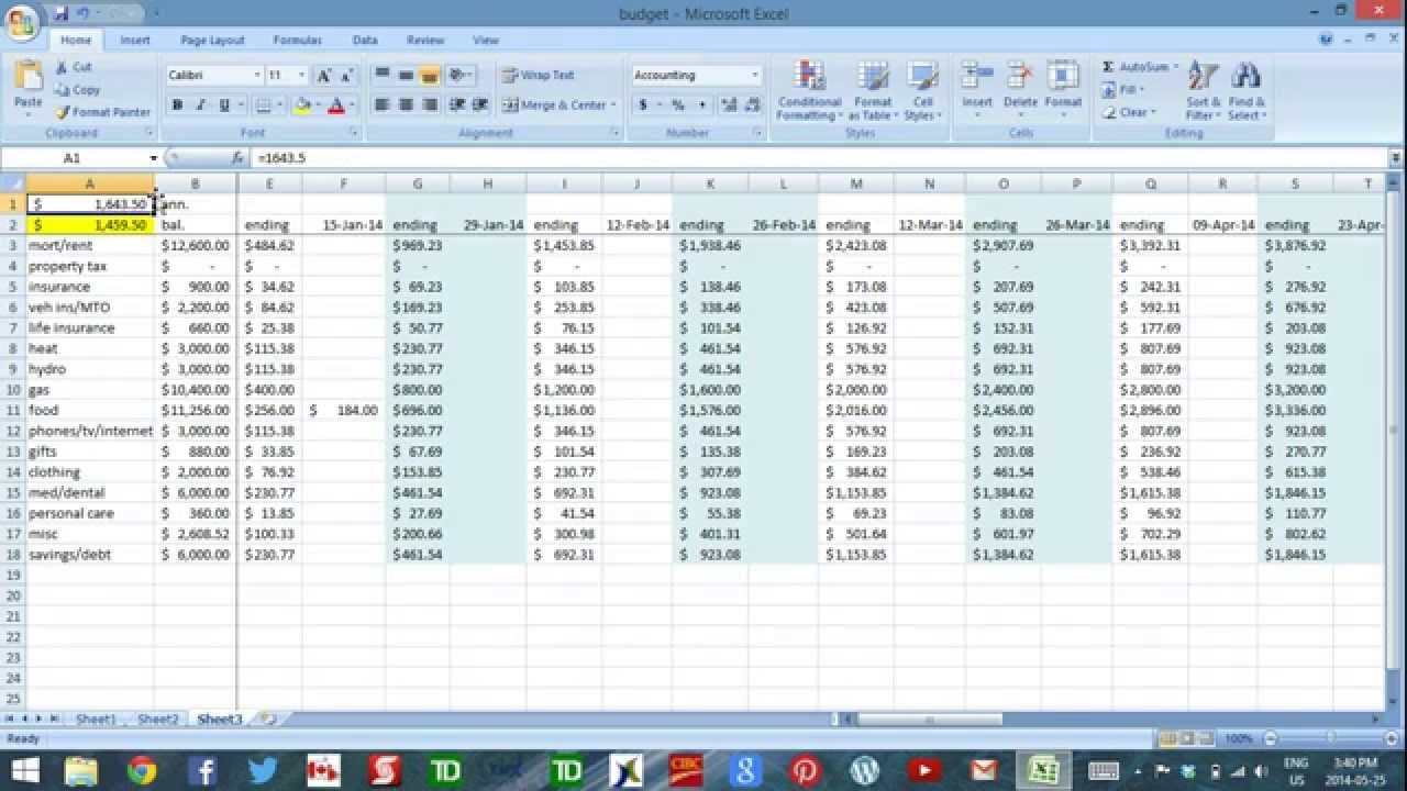 Sample Spreadsheet For Small Business 1