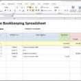 Simple Bookkeeping Spreadsheet