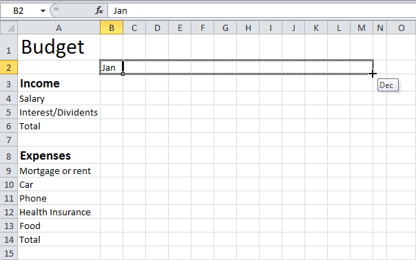 Simple Budget Template