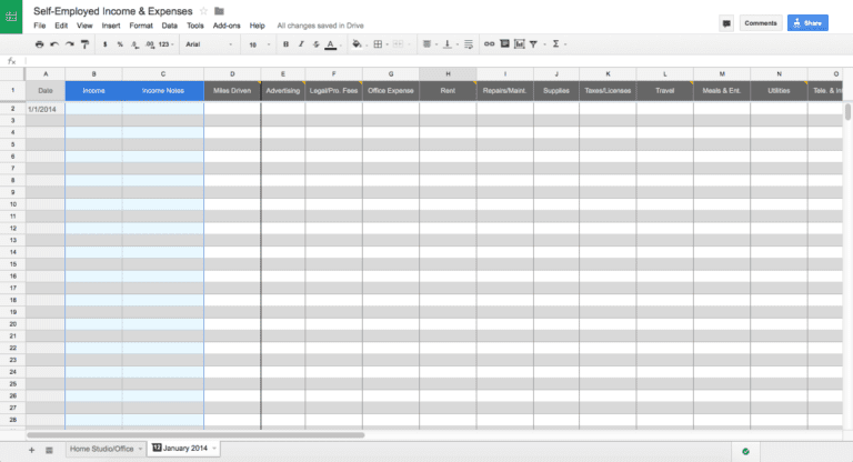 income and expense template excel free