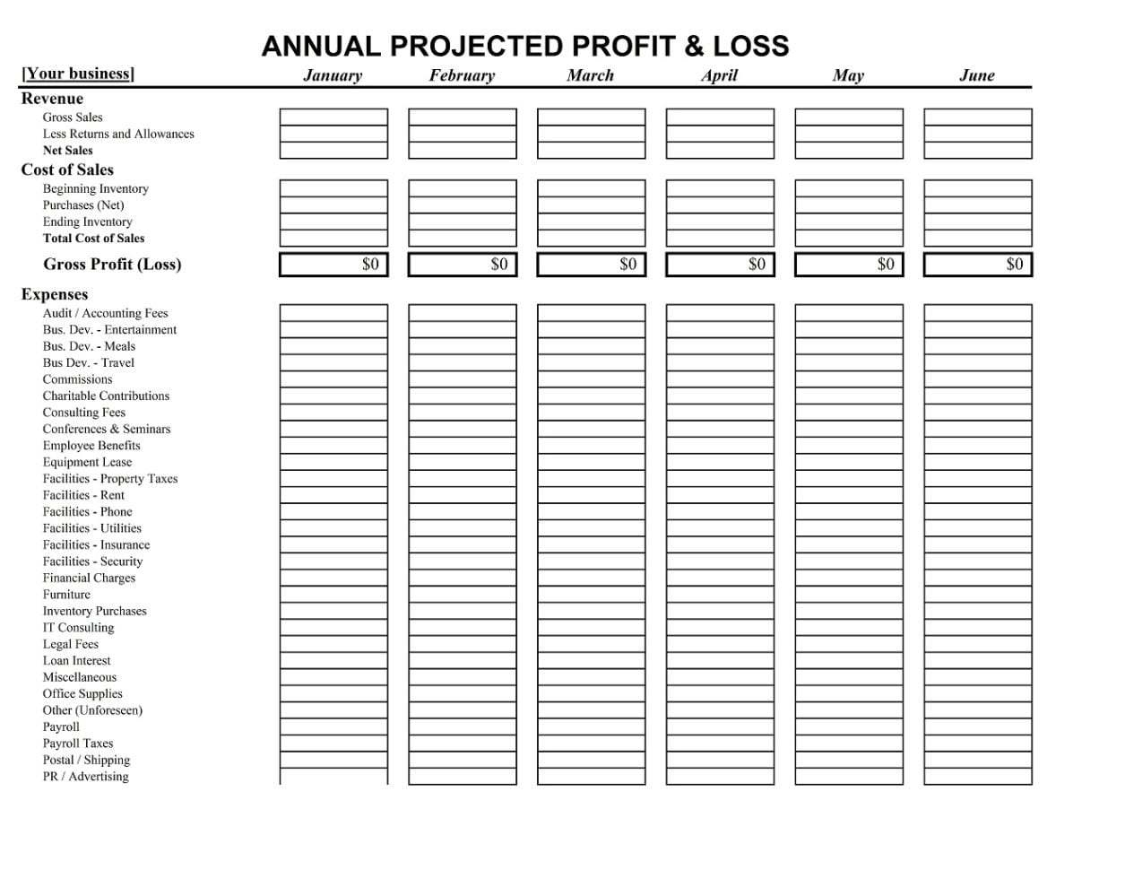 simple profit and loss statement template excelxo com