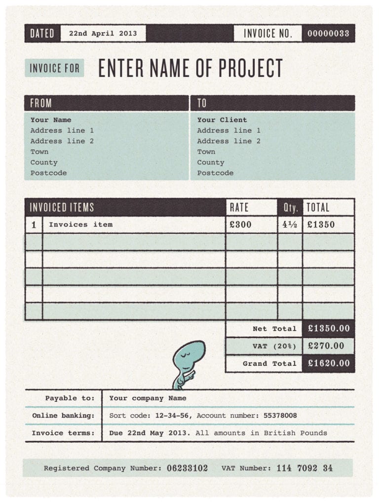 Artist Invoice Sample —