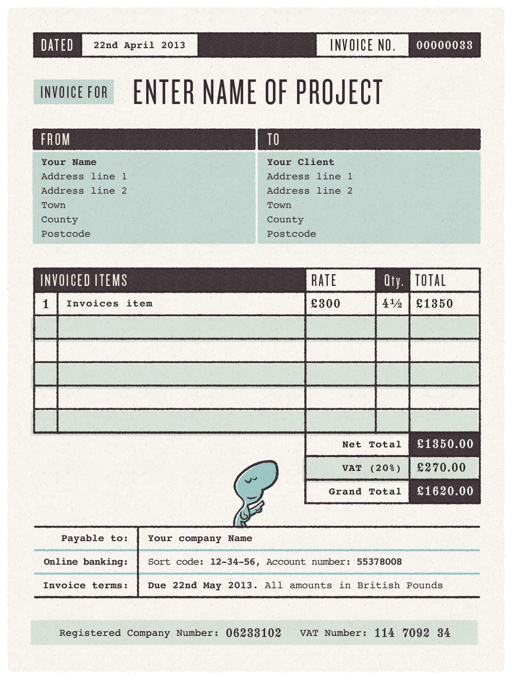 Artist Invoice Sample