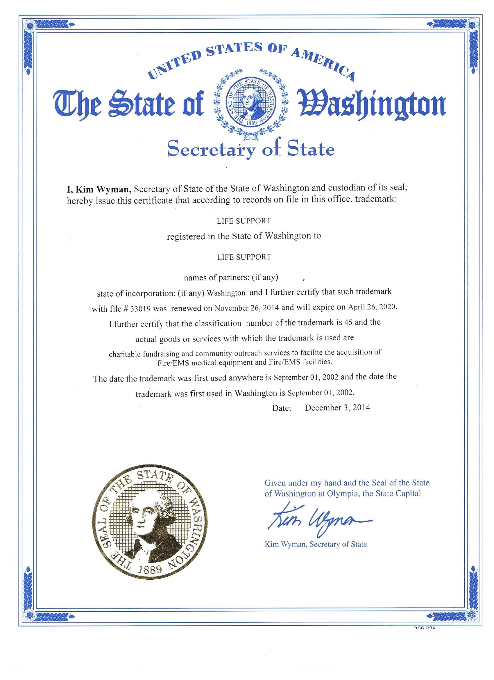 Business License Washington State Renewal —