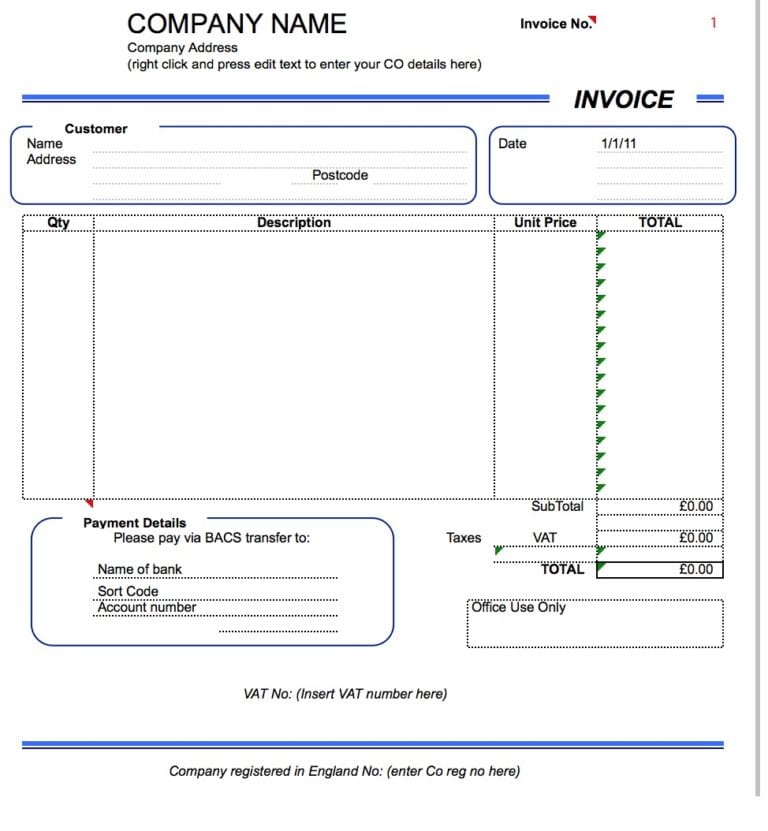microsoft excel invoice templates free download