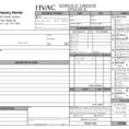 HVAC Service Order Invoice Templat