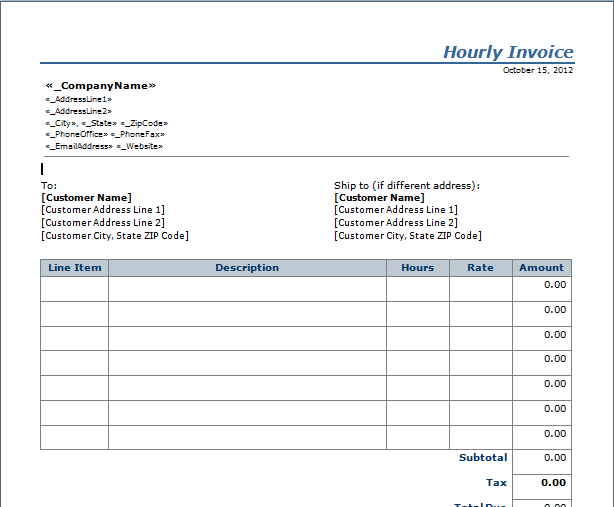 Invoice Templates Printable Free 2