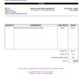 Invoice Templates Printable Free Excel