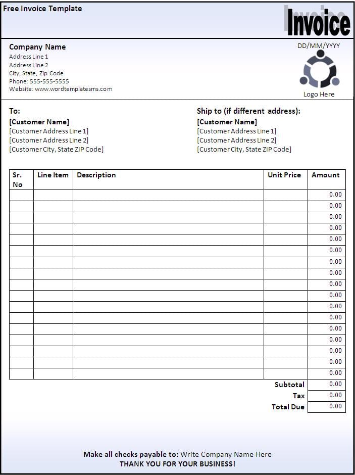 Invoice Templates For Mac Excelxo