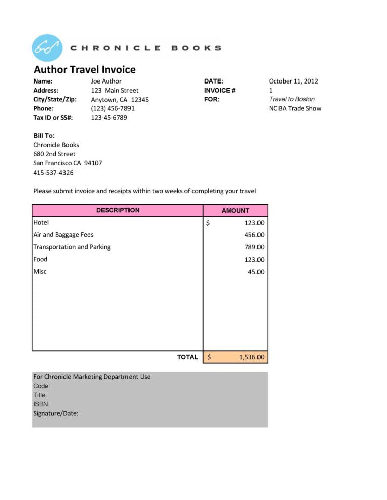 art commission invoice template —