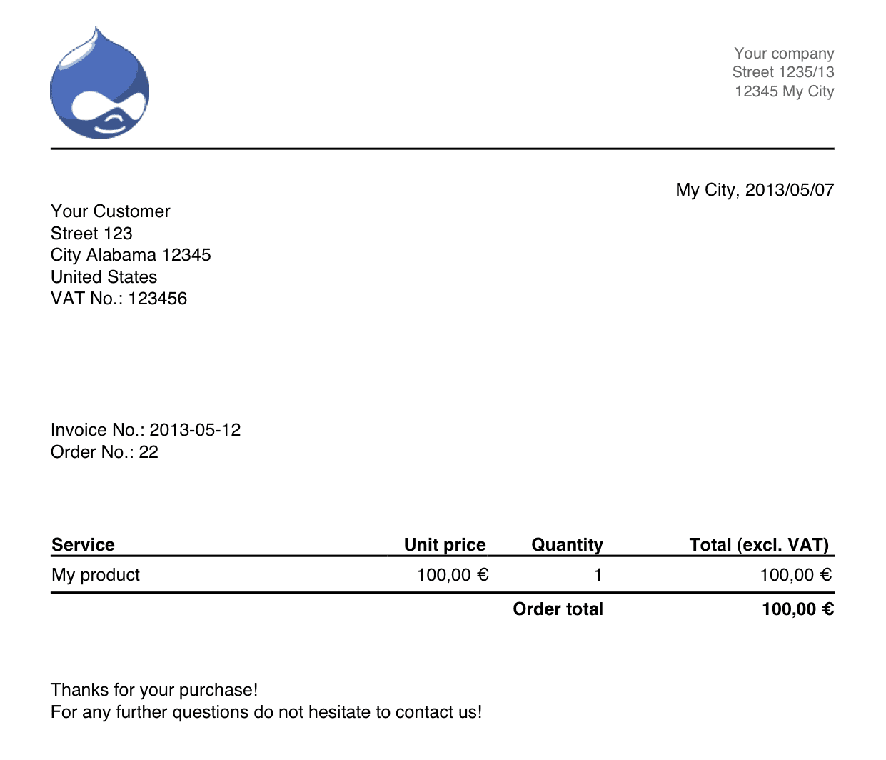 Blank Invoice