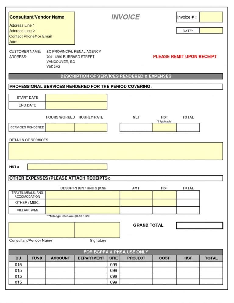 Consulting Invoice Template Mac Excelxo Com