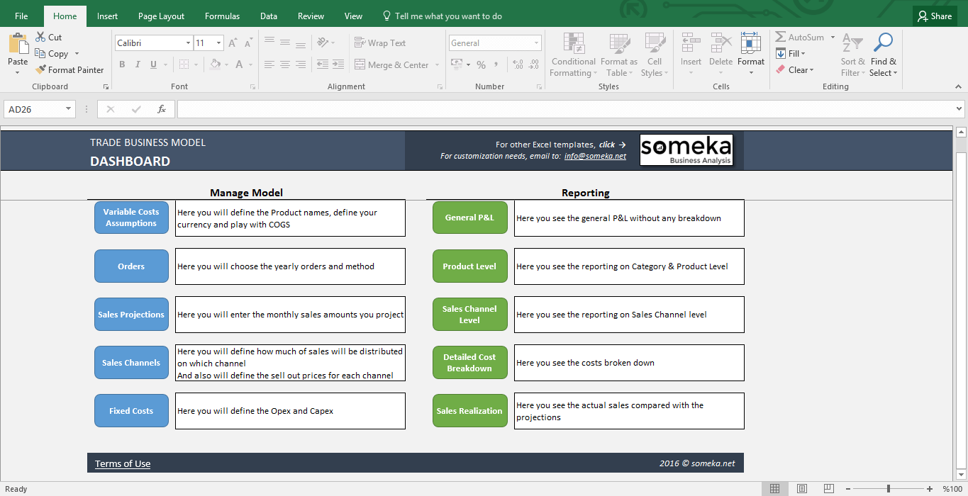 Create Excel Templates