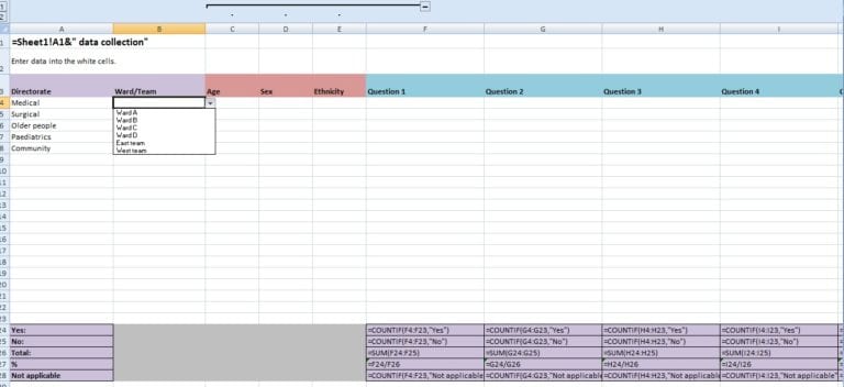 Data Spreadsheet Template — 6222